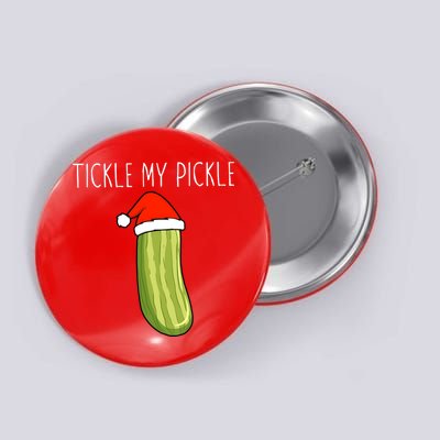 Christmas Couple Matching Tickle My Pickle Button