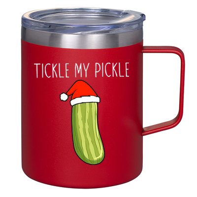 Christmas Couple Matching Tickle My Pickle 12oz Stainless Steel Coffee Mug