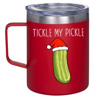 Christmas Couple Matching Tickle My Pickle 12oz Stainless Steel Coffee Mug
