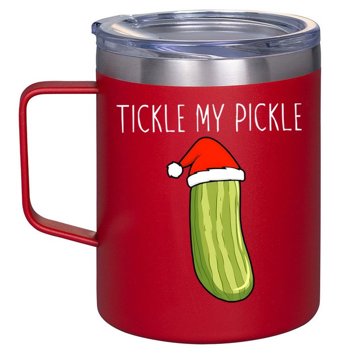 Christmas Couple Matching Tickle My Pickle 12oz Stainless Steel Coffee Mug