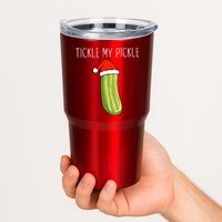 Christmas Couple Matching Tickle My Pickle Tumbler
