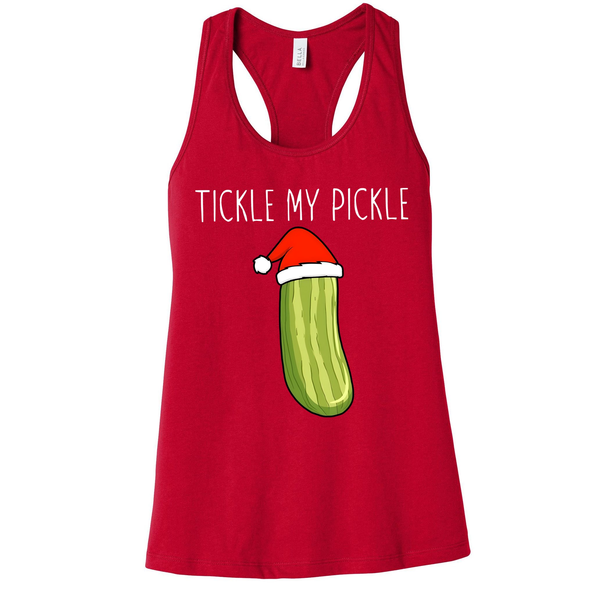 Christmas Couple Matching Tickle My Pickle Womens Tank Top