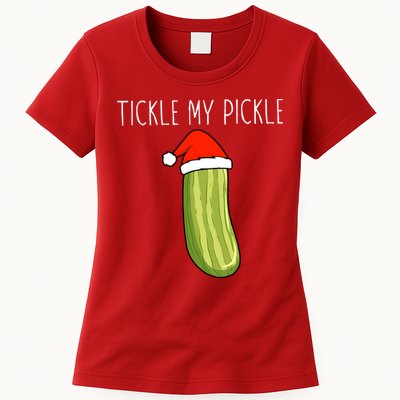 Christmas Couple Matching Tickle My Pickle Womens T-Shirt