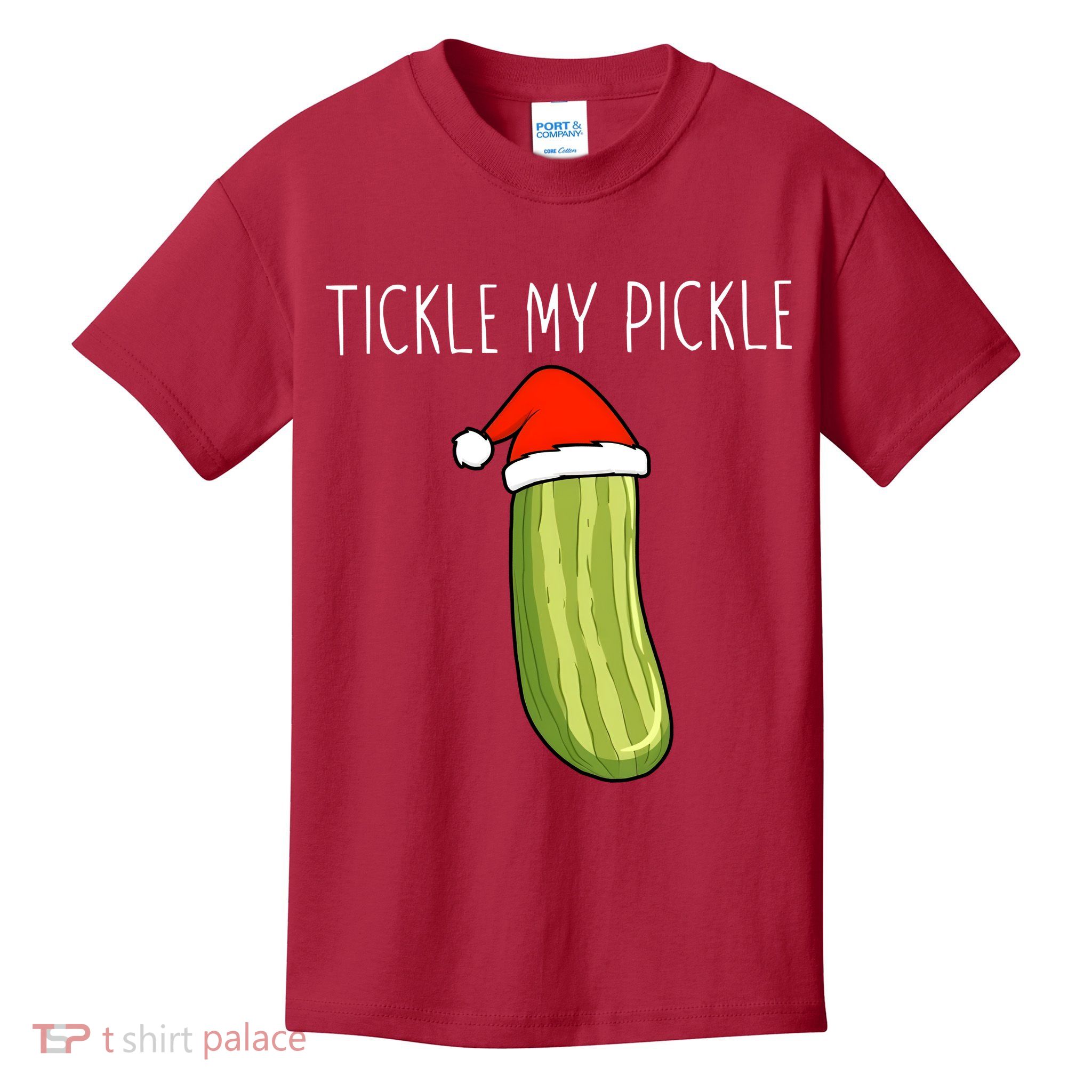 Christmas Couple Matching Tickle My Pickle Kids T-Shirt