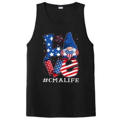 Cma Certified Medical Assistant Love 4th Of July Gnome Usa Gift PosiCharge Competitor Tank