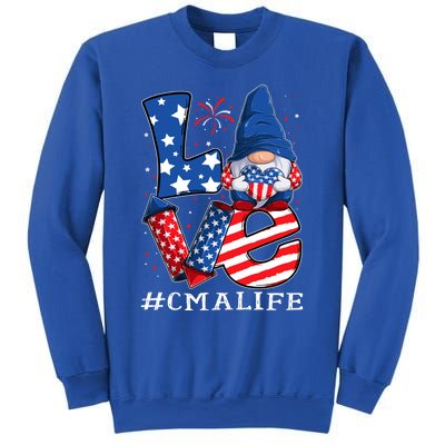 Cma Certified Medical Assistant Love 4th Of July Gnome Usa Gift Sweatshirt