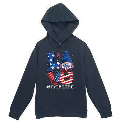 Cma Certified Medical Assistant Love 4th Of July Gnome Usa Gift Urban Pullover Hoodie