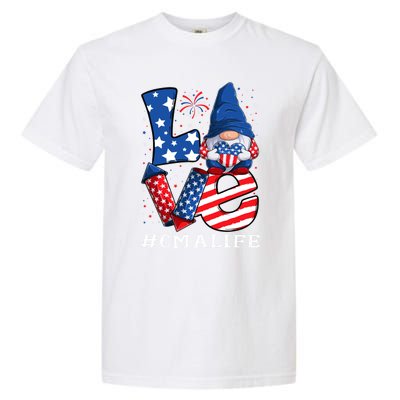 Cma Certified Medical Assistant Love 4th Of July Gnome Usa Gift Garment-Dyed Heavyweight T-Shirt