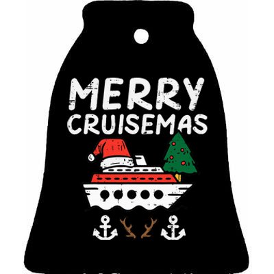 Christmas Cruise Merry Cruisemas Family Xmas Ceramic Bell Ornament