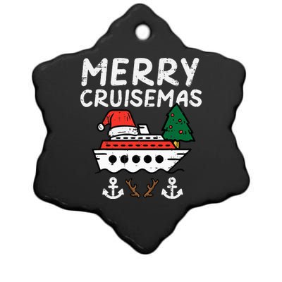 Christmas Cruise Merry Cruisemas Family Xmas Ceramic Star Ornament