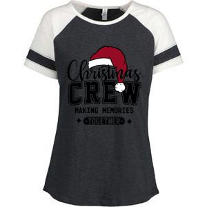 Christmas Crew Making Memories Together Enza Ladies Jersey Colorblock Tee