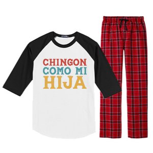 Chingon Con Mi Hija Dia Del Padre Awesome Like My Daughter Raglan Sleeve Pajama Set