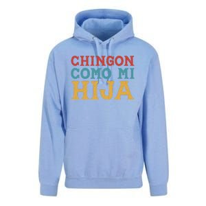 Chingon Con Mi Hija Dia Del Padre Awesome Like My Daughter Unisex Surf Hoodie