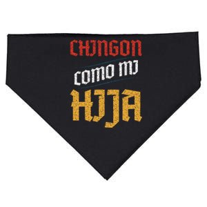 Chingon Con Mi Hija Dia Del Padre Awesome Like My Daughter USA-Made Doggie Bandana