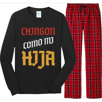 Chingon Con Mi Hija Dia Del Padre Awesome Like My Daughter Long Sleeve Pajama Set