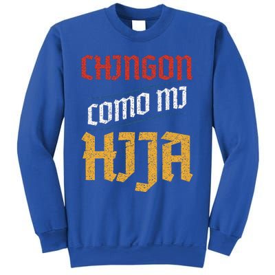 Chingon Con Mi Hija Dia Del Padre Awesome Like My Daughter Sweatshirt