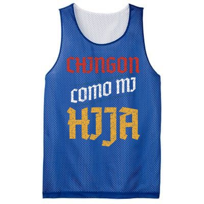 Chingon Con Mi Hija Dia Del Padre Awesome Like My Daughter Mesh Reversible Basketball Jersey Tank