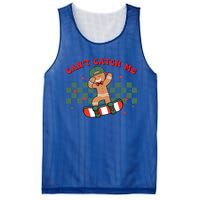 CanT Catch Me Merry Christmas Skateboarding Gingerbread Gift Mesh Reversible Basketball Jersey Tank