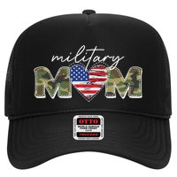 Cute Camouflage Military Mom American Flag Heart Trucker Hat