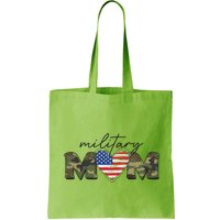 Cute Camouflage Military Mom American Flag Heart Bag