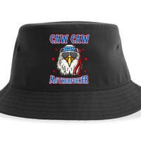 Caw Caw Motherfucker! Funny 4th Of July Patriotic Eagle Sustainable Bucket Hat