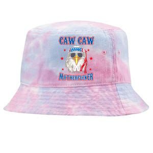 Caw Caw Motherfucker! Funny 4th Of July Patriotic Eagle Tie-Dyed Bucket Hat