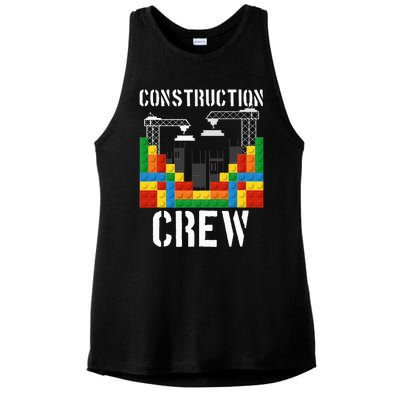 Construction Crew Master Builder Bricklayer Building Blocks Ladies PosiCharge Tri-Blend Wicking Tank