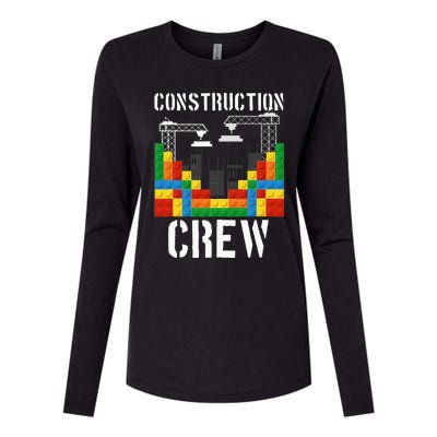 Construction Crew Master Builder Bricklayer Building Blocks Womens Cotton Relaxed Long Sleeve T-Shirt