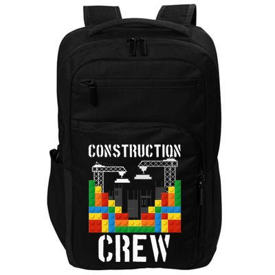 Construction Crew Master Builder Bricklayer Building Blocks Impact Tech Backpack