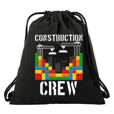 Construction Crew Master Builder Bricklayer Building Blocks Drawstring Bag