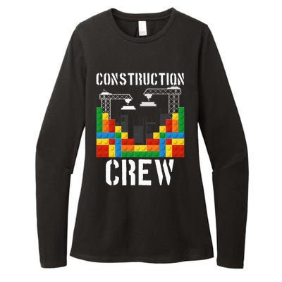 Construction Crew Master Builder Bricklayer Building Blocks Womens CVC Long Sleeve Shirt