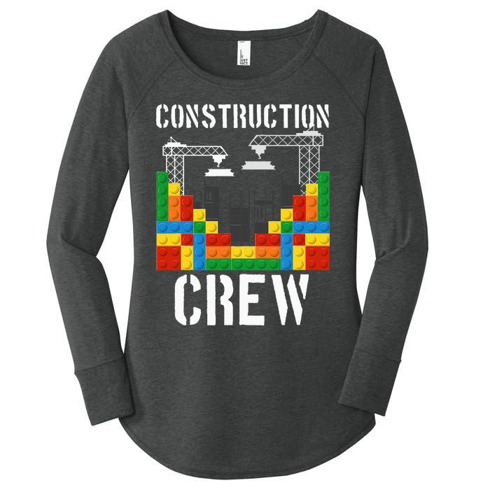 Construction Crew Master Builder Bricklayer Building Blocks Women's Perfect Tri Tunic Long Sleeve Shirt