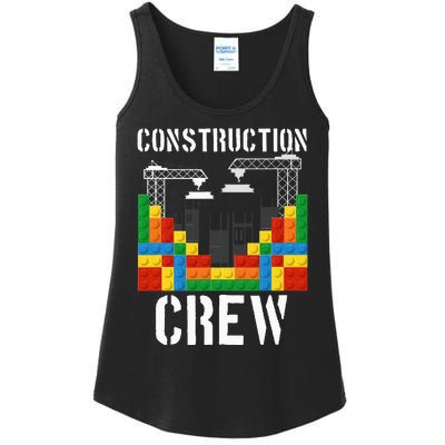 Construction Crew Master Builder Bricklayer Building Blocks Ladies Essential Tank