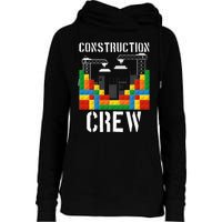 Construction Crew Master Builder Bricklayer Building Blocks Womens Funnel Neck Pullover Hood