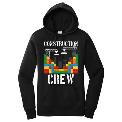 Construction Crew Master Builder Bricklayer Building Blocks Women's Pullover Hoodie