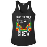 Construction Crew Master Builder Bricklayer Building Blocks Ladies PosiCharge Competitor Racerback Tank