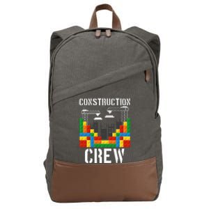 Construction Crew Master Builder Bricklayer Building Blocks Cotton Canvas Backpack