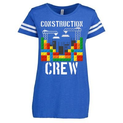 Construction Crew Master Builder Bricklayer Building Blocks Enza Ladies Jersey Football T-Shirt