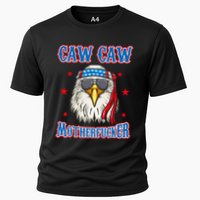 Caw Caw Motherfucker! Funny 4th Of July Patriotic Cooling Performance Crew T-Shirt