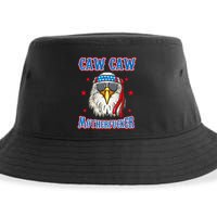 Caw Caw Motherfucker! Funny 4th Of July Patriotic Sustainable Bucket Hat