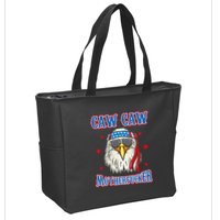 Caw Caw Motherfucker! Funny 4th Of July Patriotic Zip Tote Bag