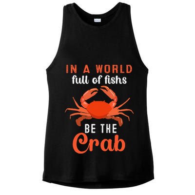 Crab Cancer Maryland Baltimore Crayfish Crabs Lobster Ladies PosiCharge Tri-Blend Wicking Tank