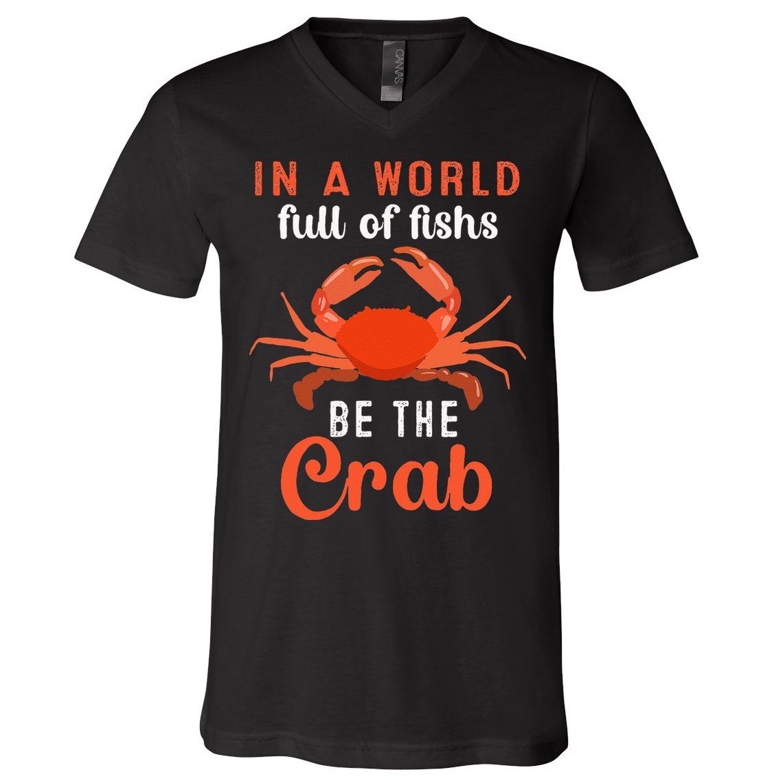 Crab Cancer Maryland Baltimore Crayfish Crabs Lobster V-Neck T-Shirt