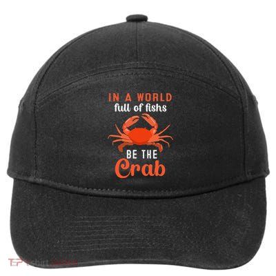 Crab Cancer Maryland Baltimore Crayfish Crabs Lobster 7-Panel Snapback Hat