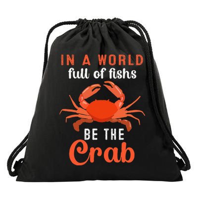 Crab Cancer Maryland Baltimore Crayfish Crabs Lobster Drawstring Bag