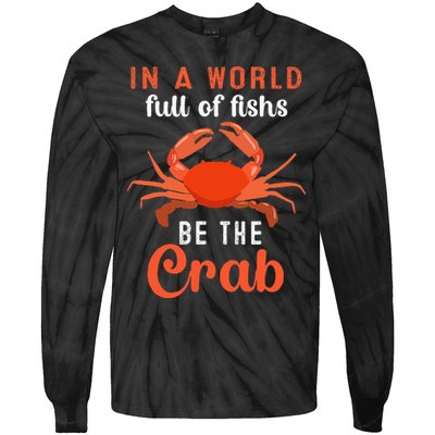 Crab Cancer Maryland Baltimore Crayfish Crabs Lobster Tie-Dye Long Sleeve Shirt