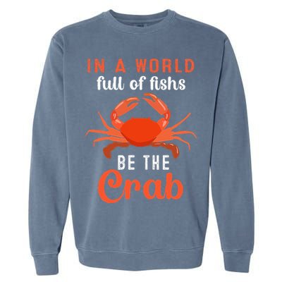 Crab Cancer Maryland Baltimore Crayfish Crabs Lobster Garment-Dyed Sweatshirt