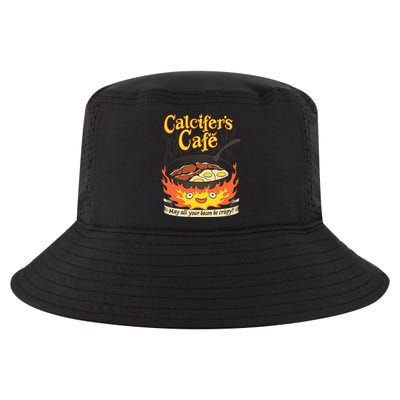 Calcifer's Cafe May All Your Bacon And Eggs Be Crispy Cooking Gift Cool Comfort Performance Bucket Hat