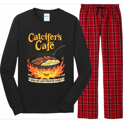 Calcifer's Cafe May All Your Bacon And Eggs Be Crispy Cooking Gift Long Sleeve Pajama Set