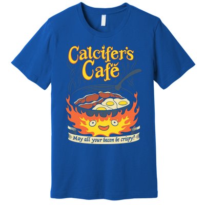 Calcifer's Cafe May All Your Bacon And Eggs Be Crispy Cooking Gift Premium T-Shirt